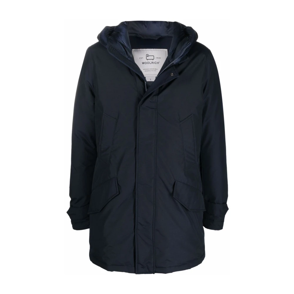 Woolrich Blauwe Melton Polar Jas Blue Heren