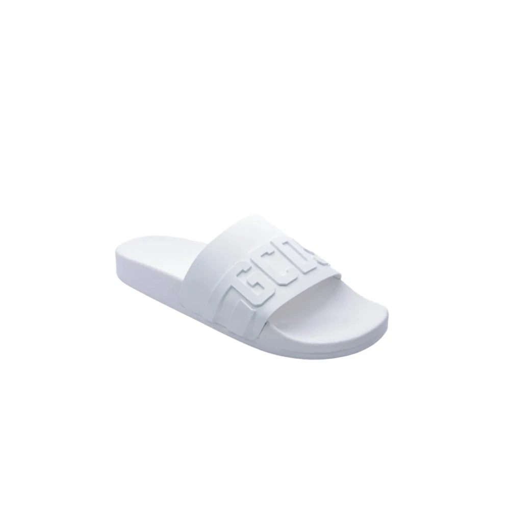 Gcds Men's White Stylish Slippers For Everyday Comfort - Sliders - 9 Uk - Shoes