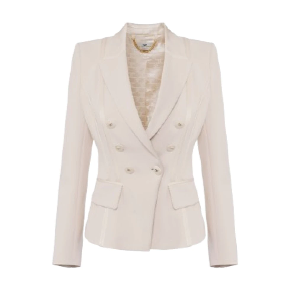 Elisabetta Franchi Stijlvolle Jassen voor Vrouwen Beige Dames