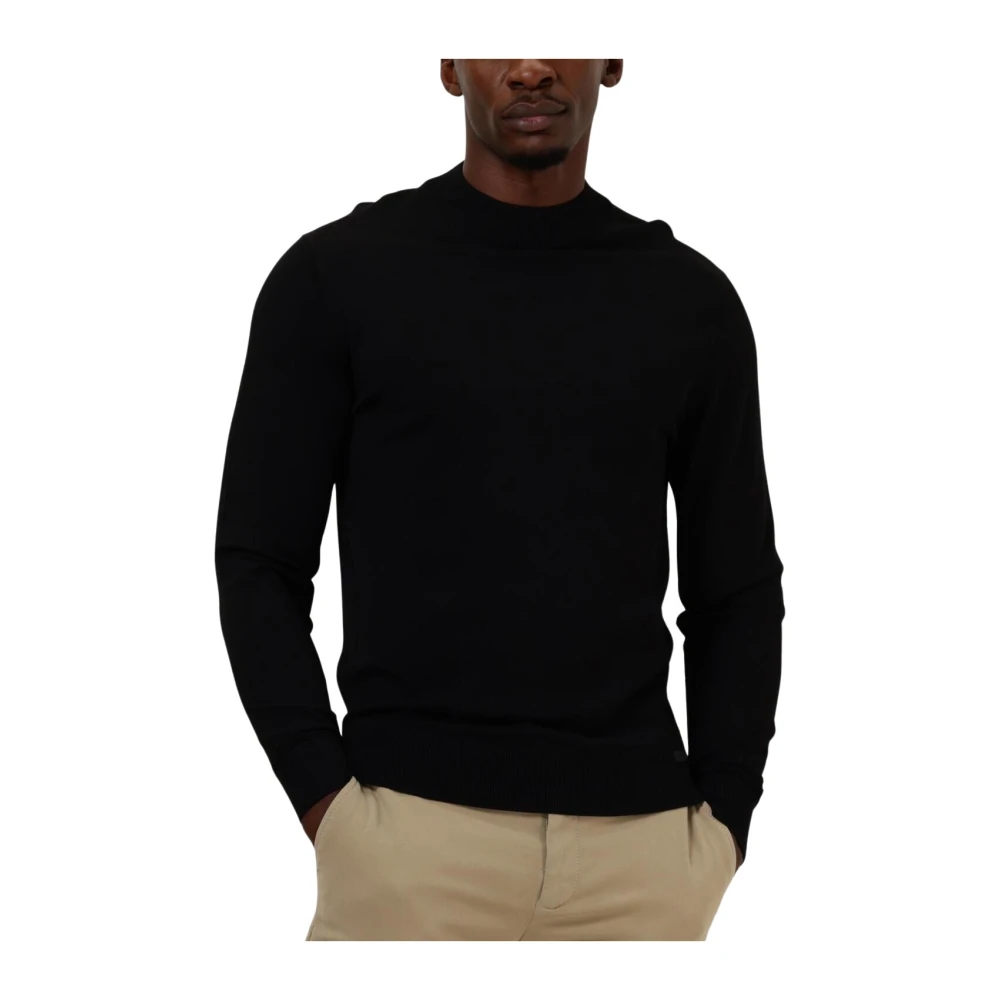 Genti Zwarte stijlvolle trui voor mannen Black Heren