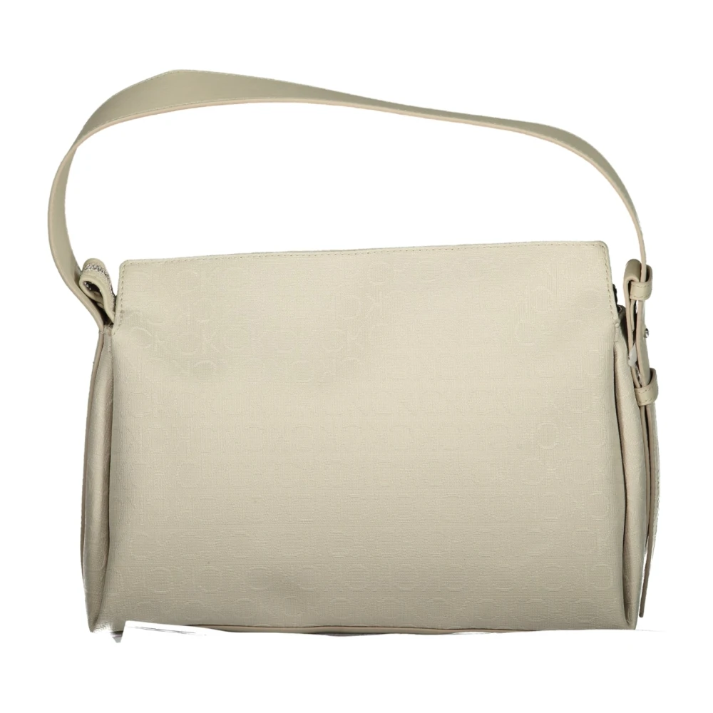 Calvin Klein Beige Schoudertas met Binnenzak Beige Dames