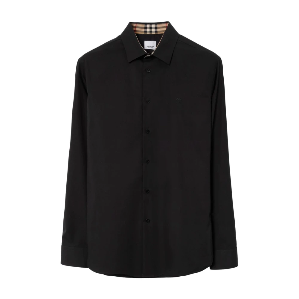 Burberry Klassieke Overhemd met Lange Mouwen Black Heren