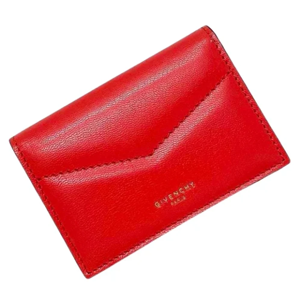 Givenchy Pre-owned Leather wallets Red Dames