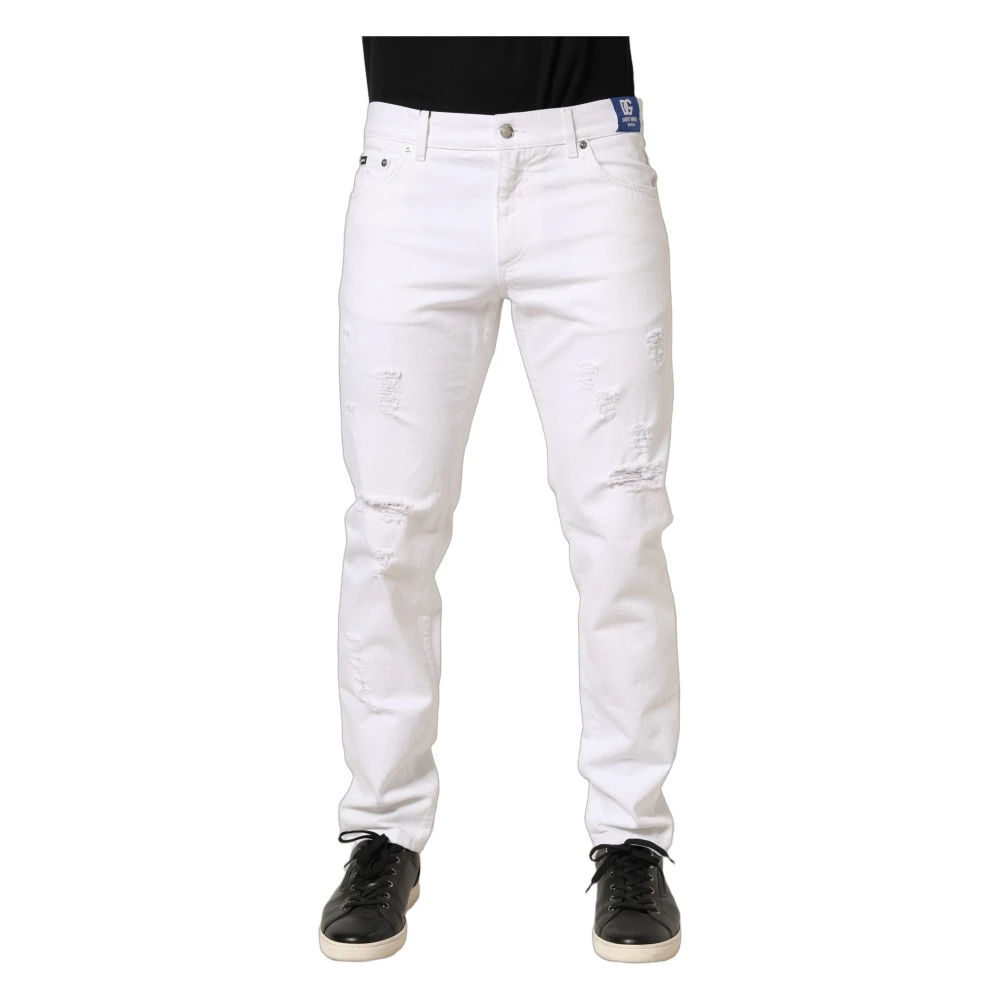 Dolce & Gabbana Hombre Blanco Vaqueros, Talla: L