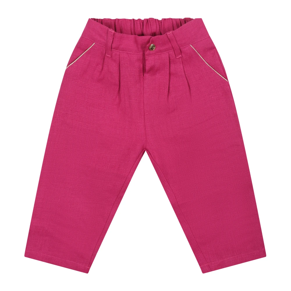 Chloé Fuchsia Linne Casual Byxor Pink, Flicka