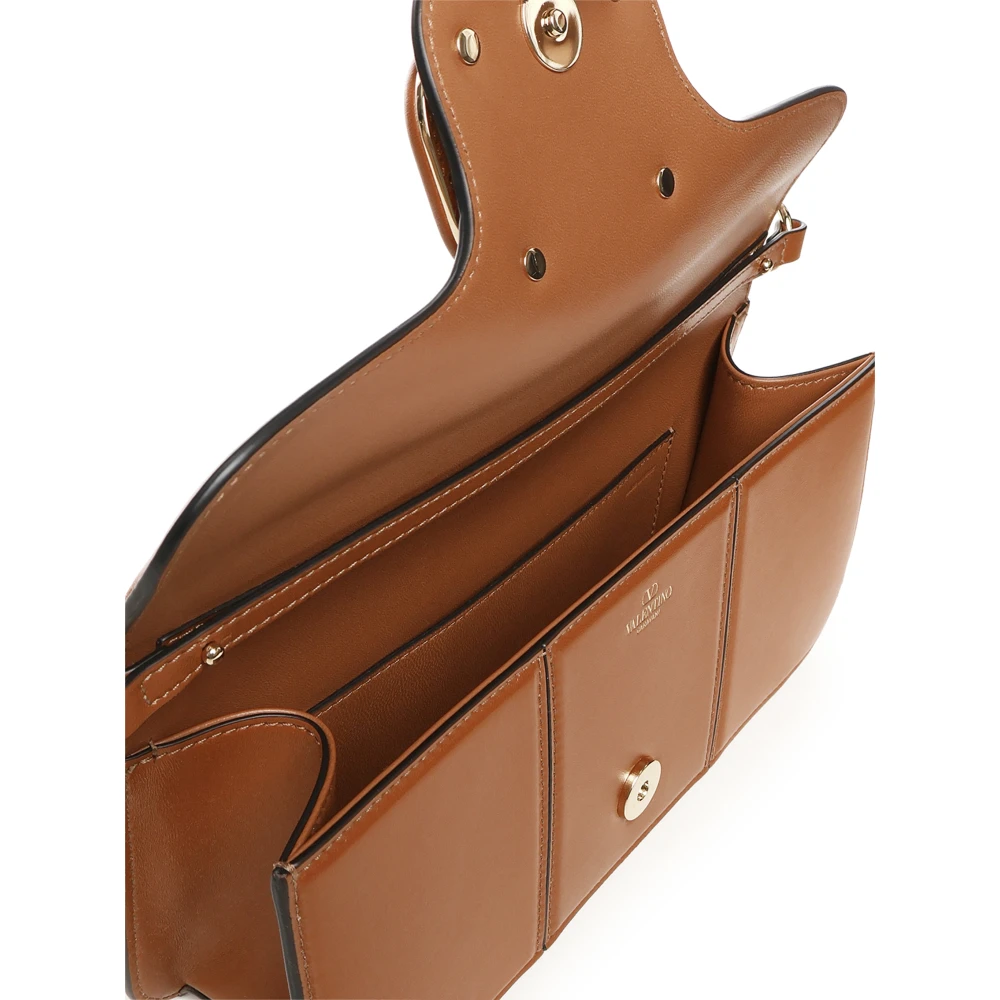 Valentino Garavani Bruine Locò Schoudertas met VLogo Brown Dames
