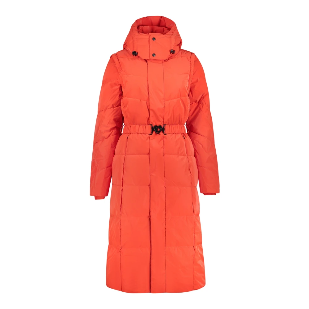 Long Padded Coat - ORANGE - S - Image 4