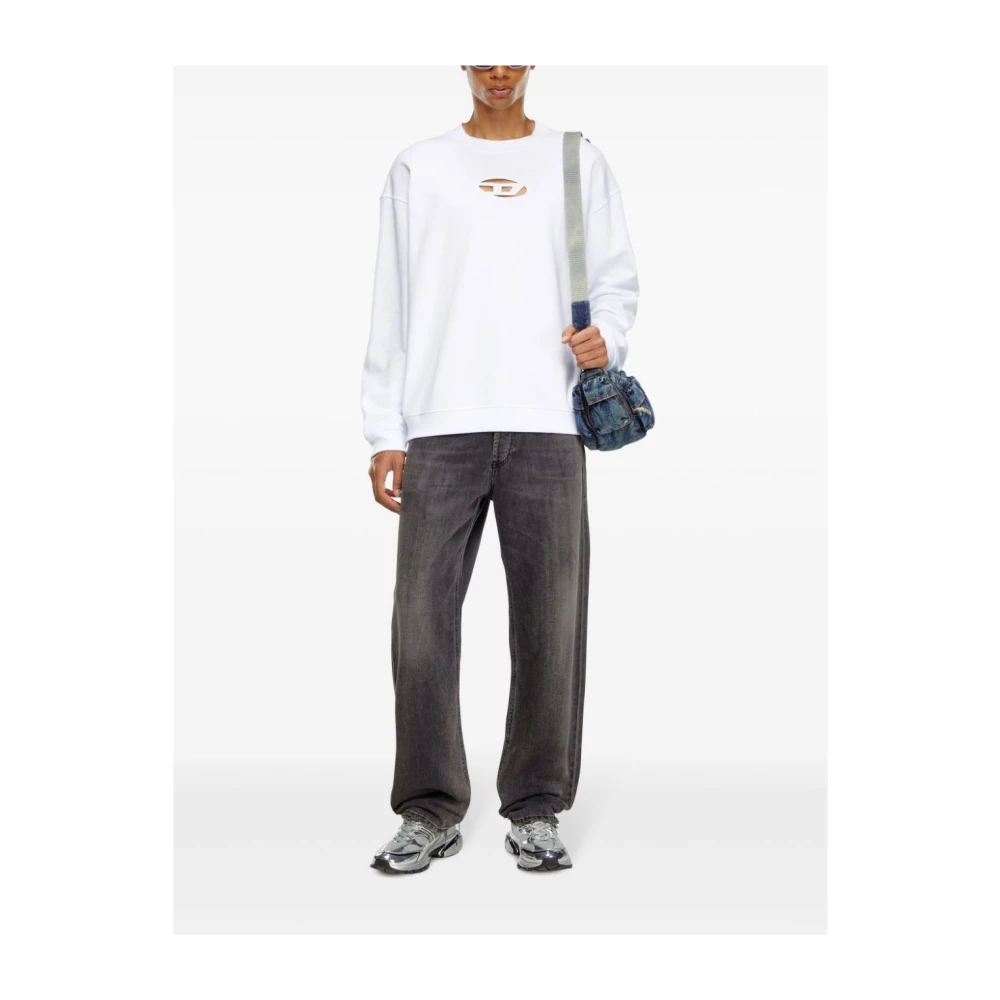 Diesel Klassieke witte sweatshirt voor mannen White Heren