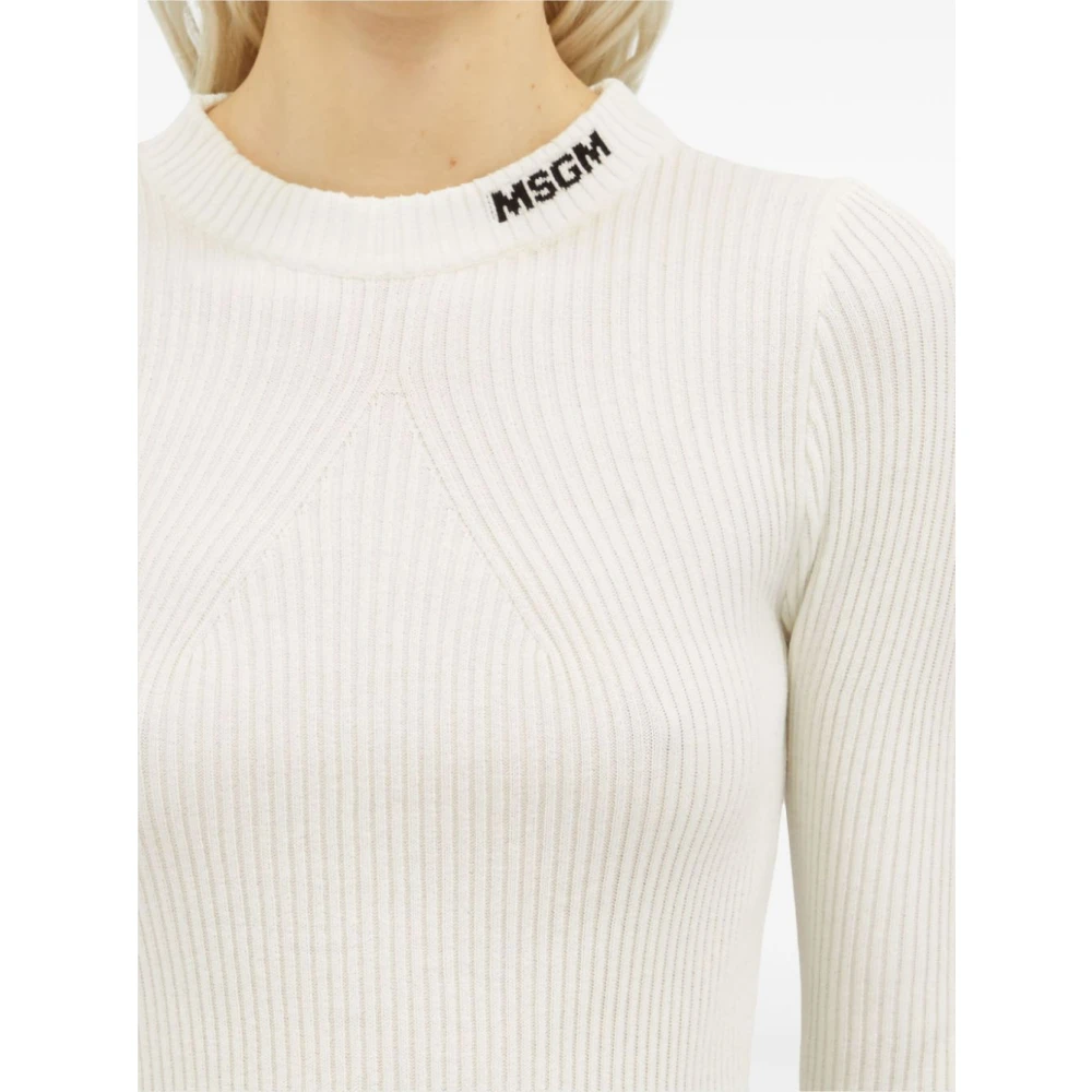 Msgm Stijlvolle Sweater voor Mannen en Vrouwen Beige Dames