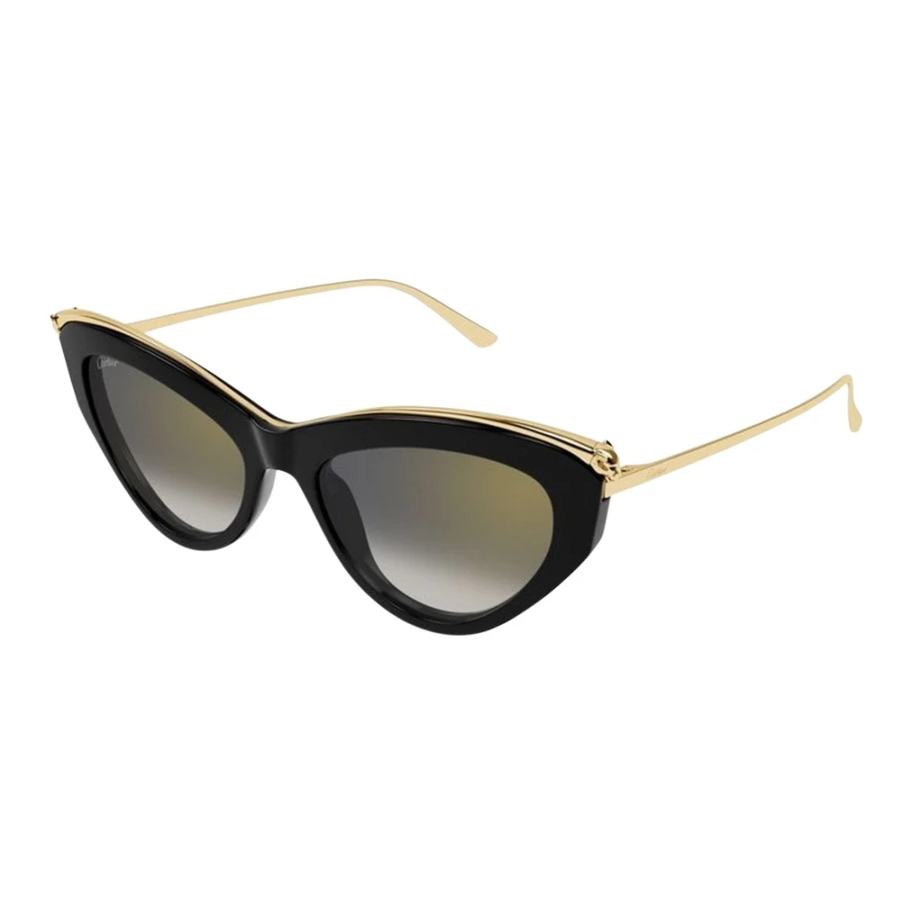 Cartier Women's Black Sunglasses, 55 Mm, Panthère Sunglasses