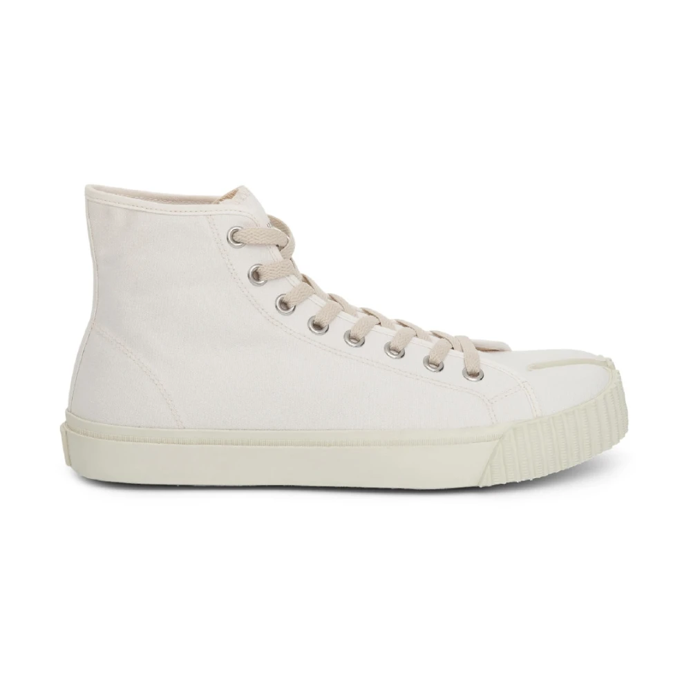 Maison Margiela Höga Top Tabi Sneakers White, Herr