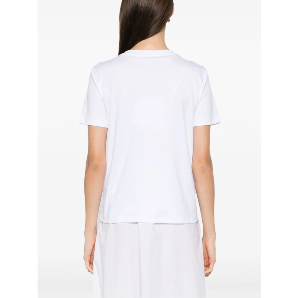 Max Mara Witte T-shirts en Polos met Logo Print White Dames