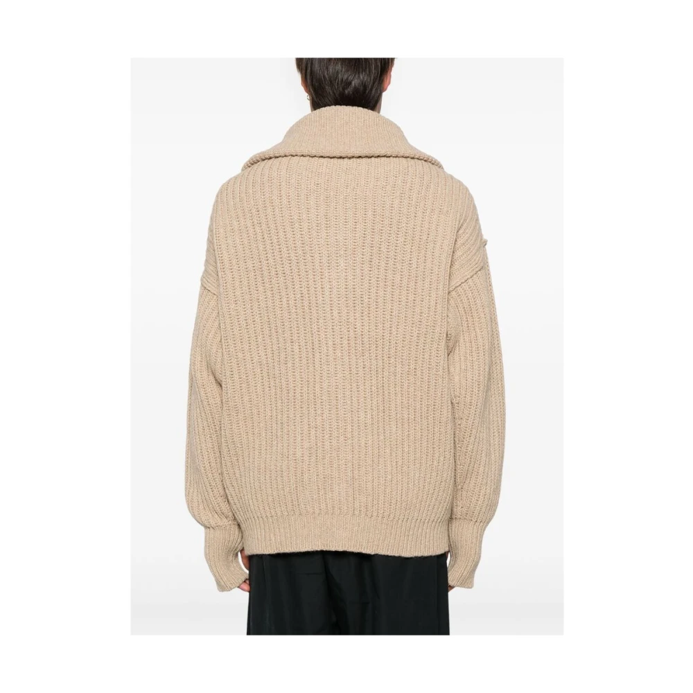 Lemaire Alpaca Visserstrui Sweater Beige Heren