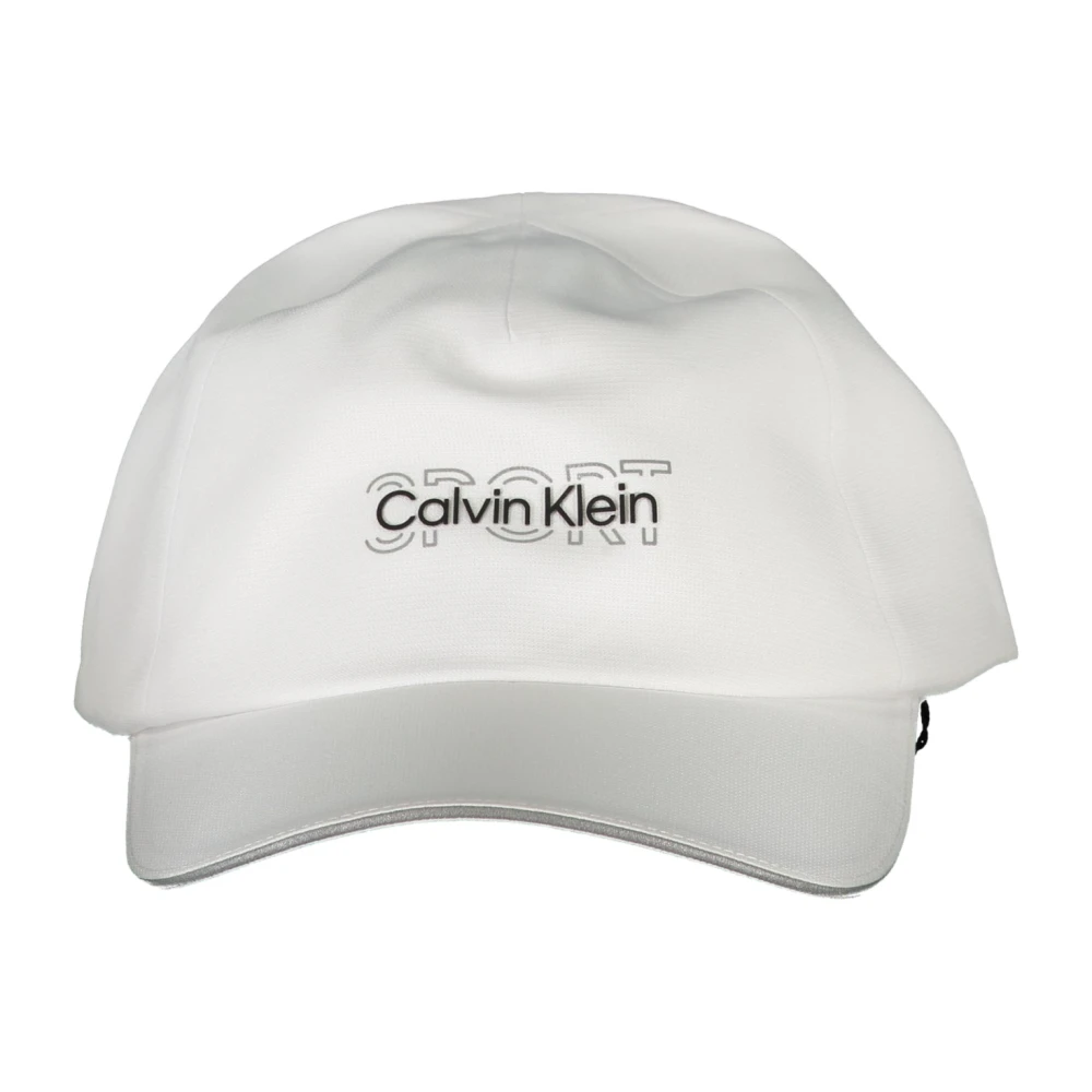 Calvin Klein Witte Heren Visor Pet met Logo Print White Heren