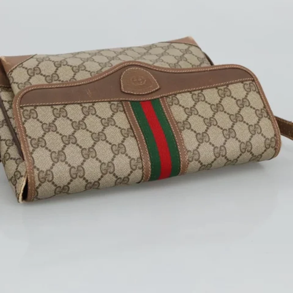 Gucci Vintage Pre-owned Canvas gucci-bags Beige Dames