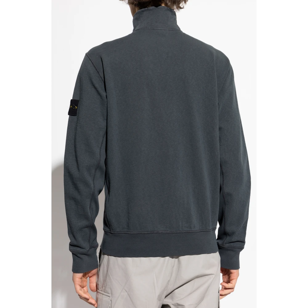 Stone Island Sweatshirt met opstaande kraag Gray Heren