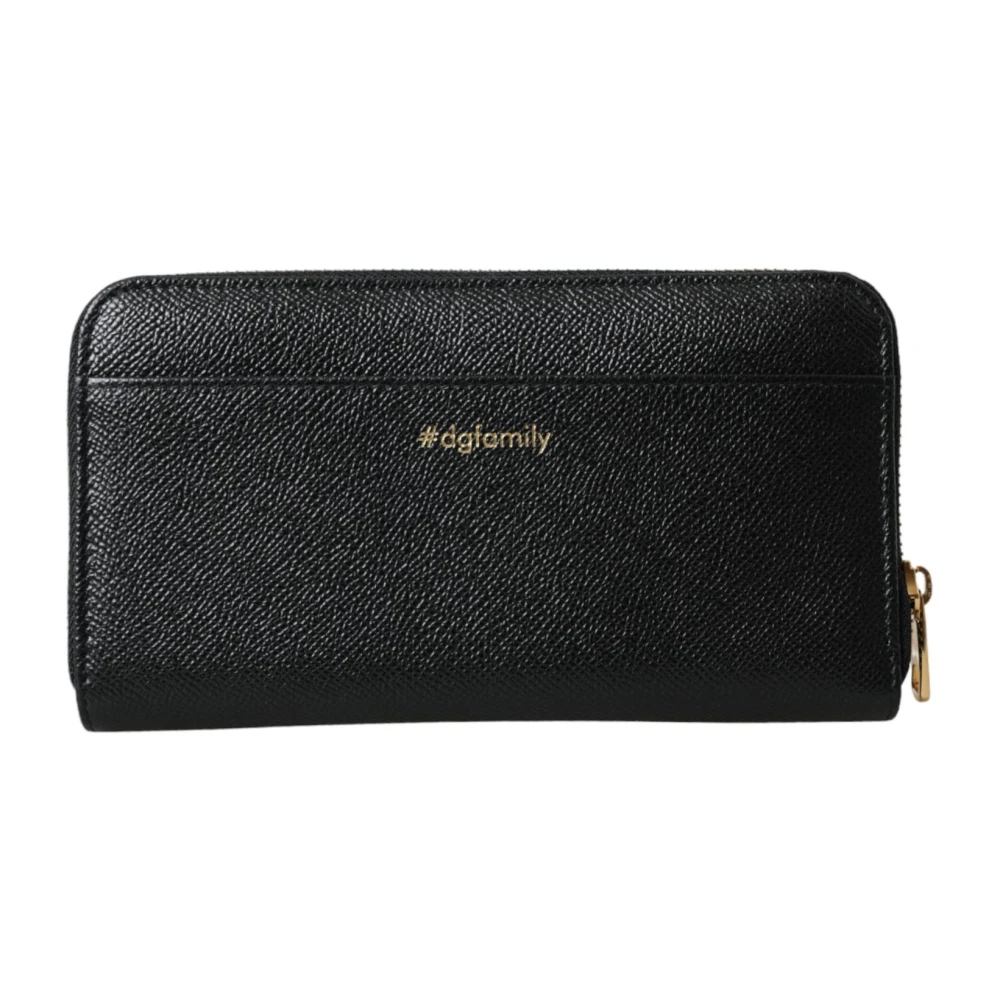 Dolce & Gabbana Luxe Leren Portemonnee met Engelenmotief Black Heren