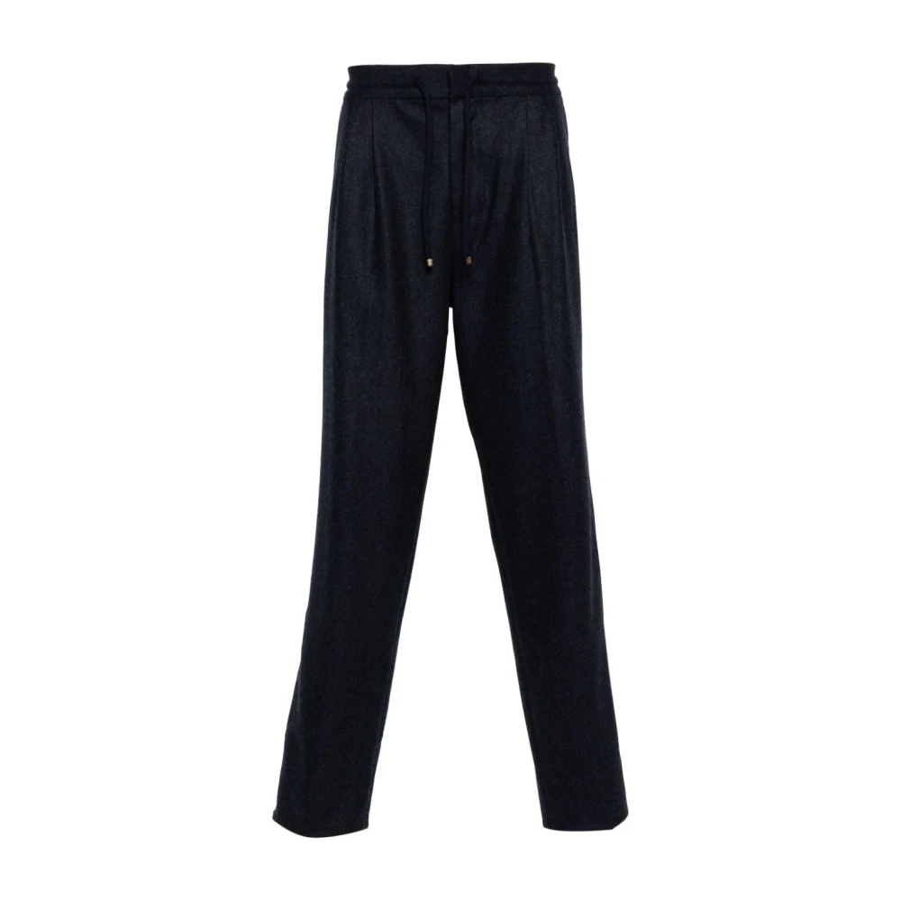 Brunello Cucinelli Men's Dark/Blue Wool Trousers