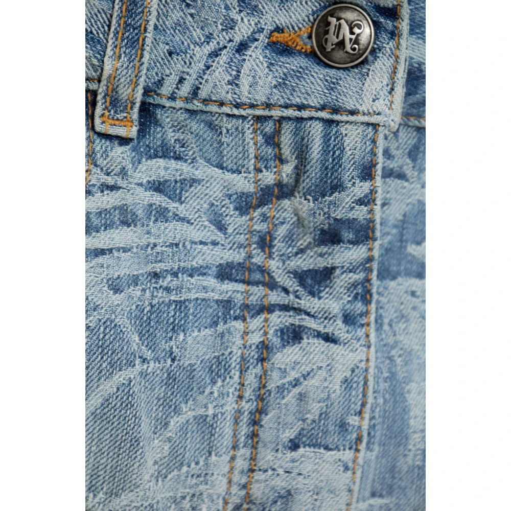 Palm Angels Jeans met rechte pijpen Blue Dames
