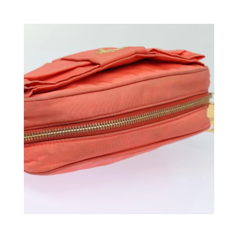Prada Vintage Pre-owned Nylon prada-bags Orange Dames