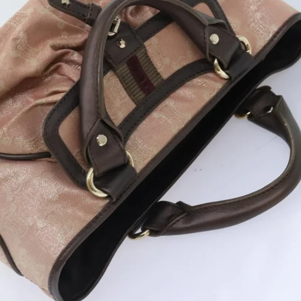 Celine Vintage Pre-owned Canvas handbags Pink Dames