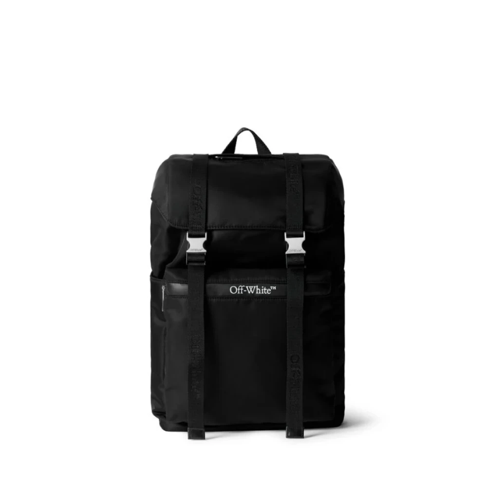 Off White Black Backpacks, Male, One Size, Outdoor Nylon Backpack