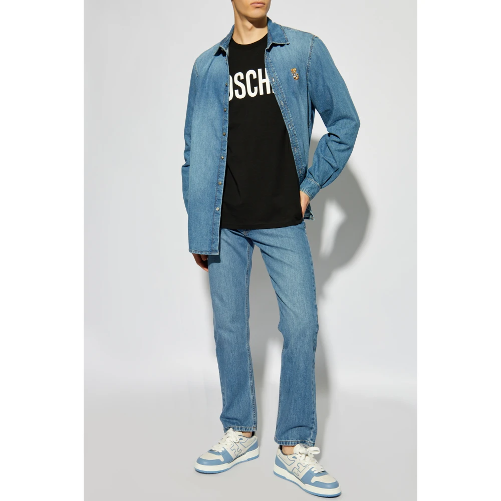 Moschino T-shirt met logo Black Heren