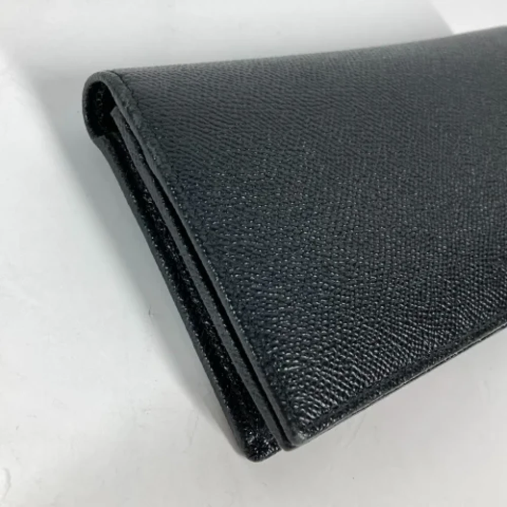 Bvlgari Vintage Pre-owned Leather wallets Black Dames