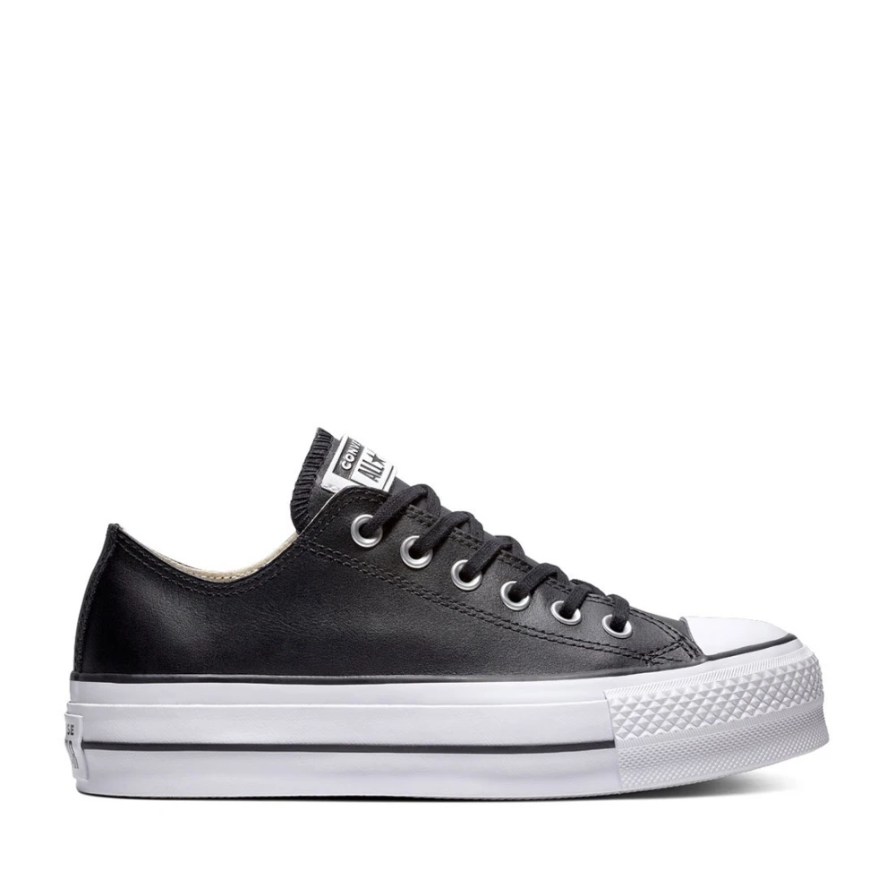 Converse Zwarte Casual Leren Sneakers oor rouwen Dames Schoenen