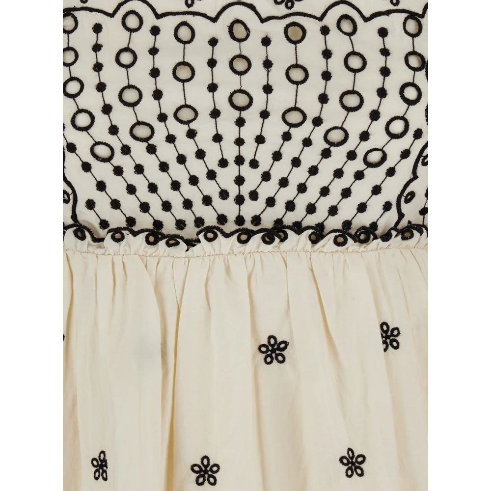 Sea NY Witte Geborduurde Katoenen Jurk Vrouw White Dames