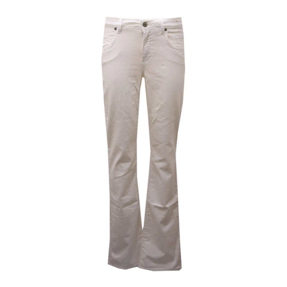 Siviglia Women's White Wide Trousers, W27, Wide Trousers