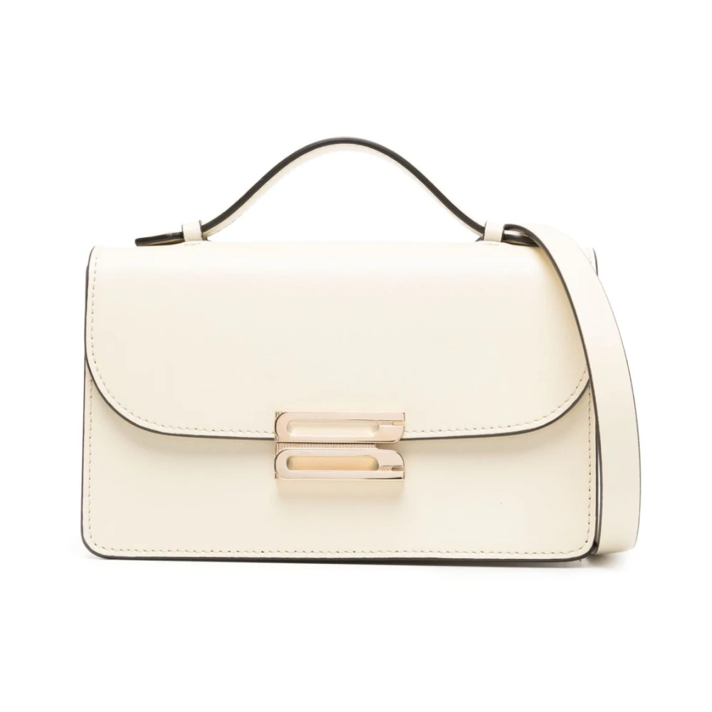 Victoria Beckham Beige Foldover Top Schoudertas Beige Dames