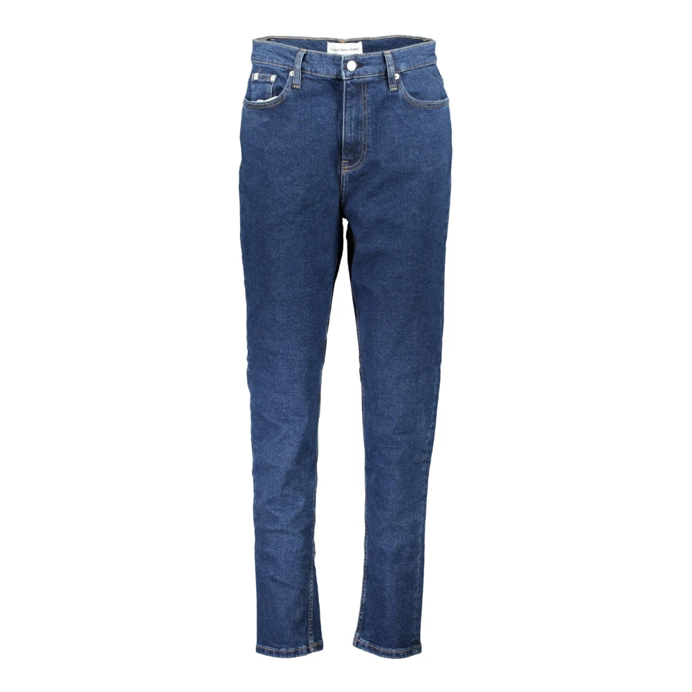 Calvin Klein Blauwe Mom Jeans met Logo Blue Dames