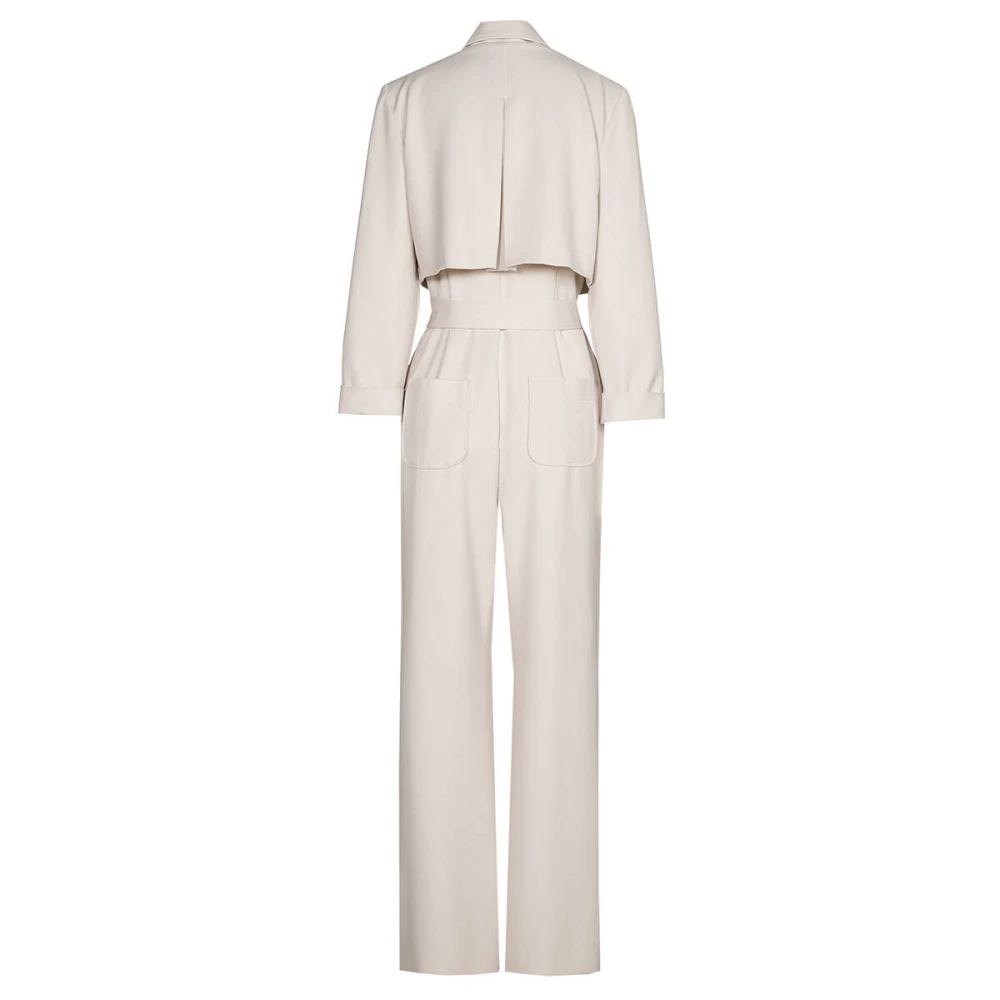 Caroline Biss Elegante Jumpsuit met Recht Been Beige Dames