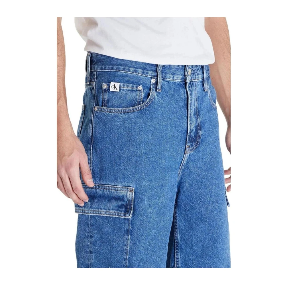 Calvin Klein Jeans Katoenen Bermuda Shorts Collectie Lente Zomer Blue Heren