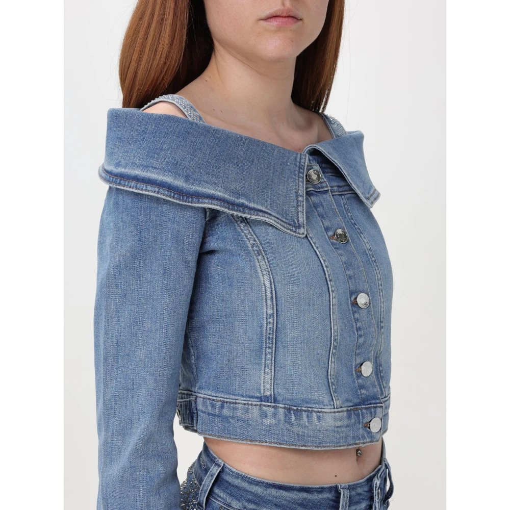 Liu Jo Stijlvolle Bermuda Jas Cuff Blue Dames