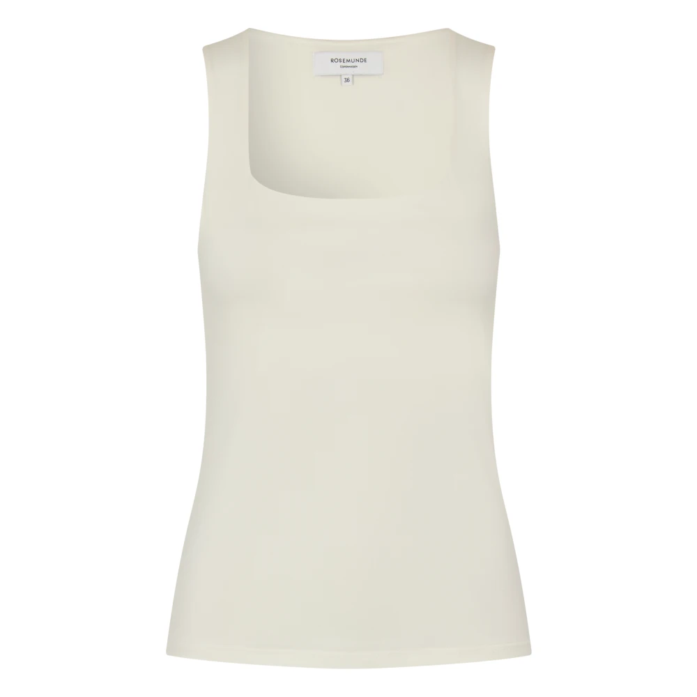 Rosemunde Square Neck Top in Offwhite White Dames
