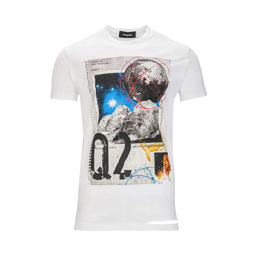 Dsquared2 Wit Katoenen T-Shirt Gemaakt in Italië White Heren