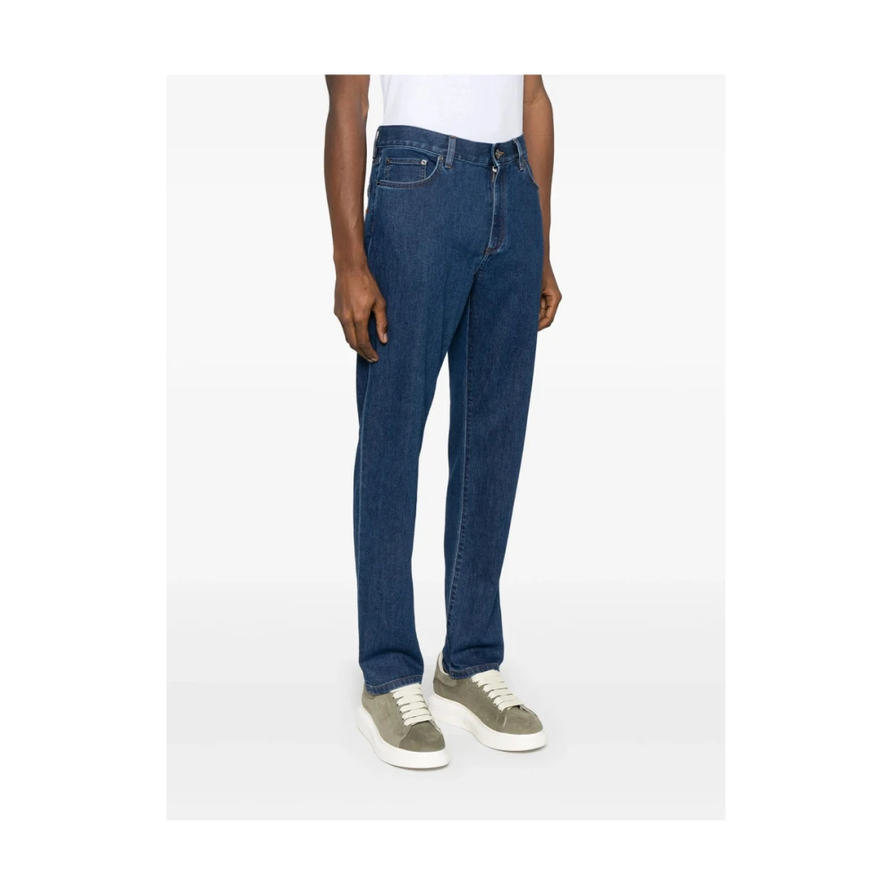 Ermenegildo Zegna Indigo Blauwe Klassieke Vijf Zak Jeans Blue Heren