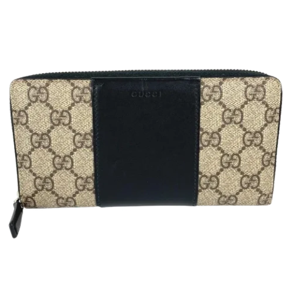 Gucci Vintage Pre-owned Canvas wallets Beige Dames