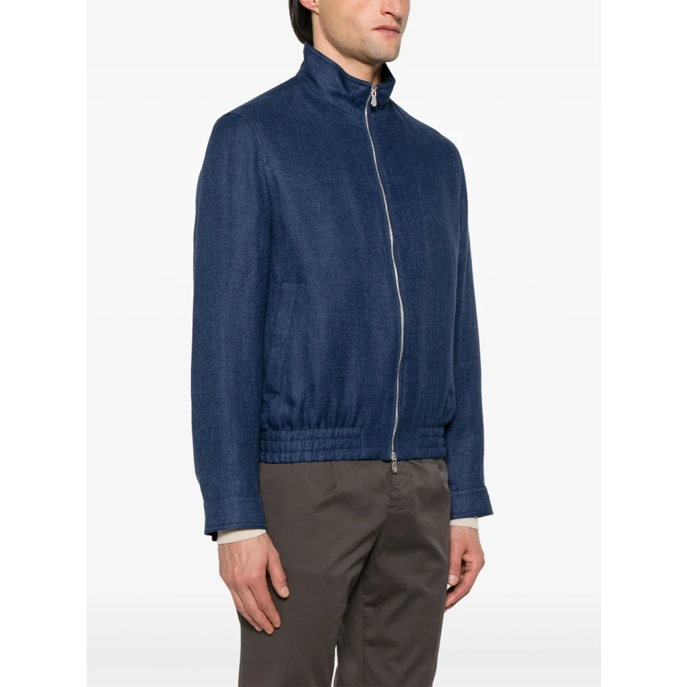 BRUNELLO CUCINELLI Blauwe Jas voor Mannen Blue Heren