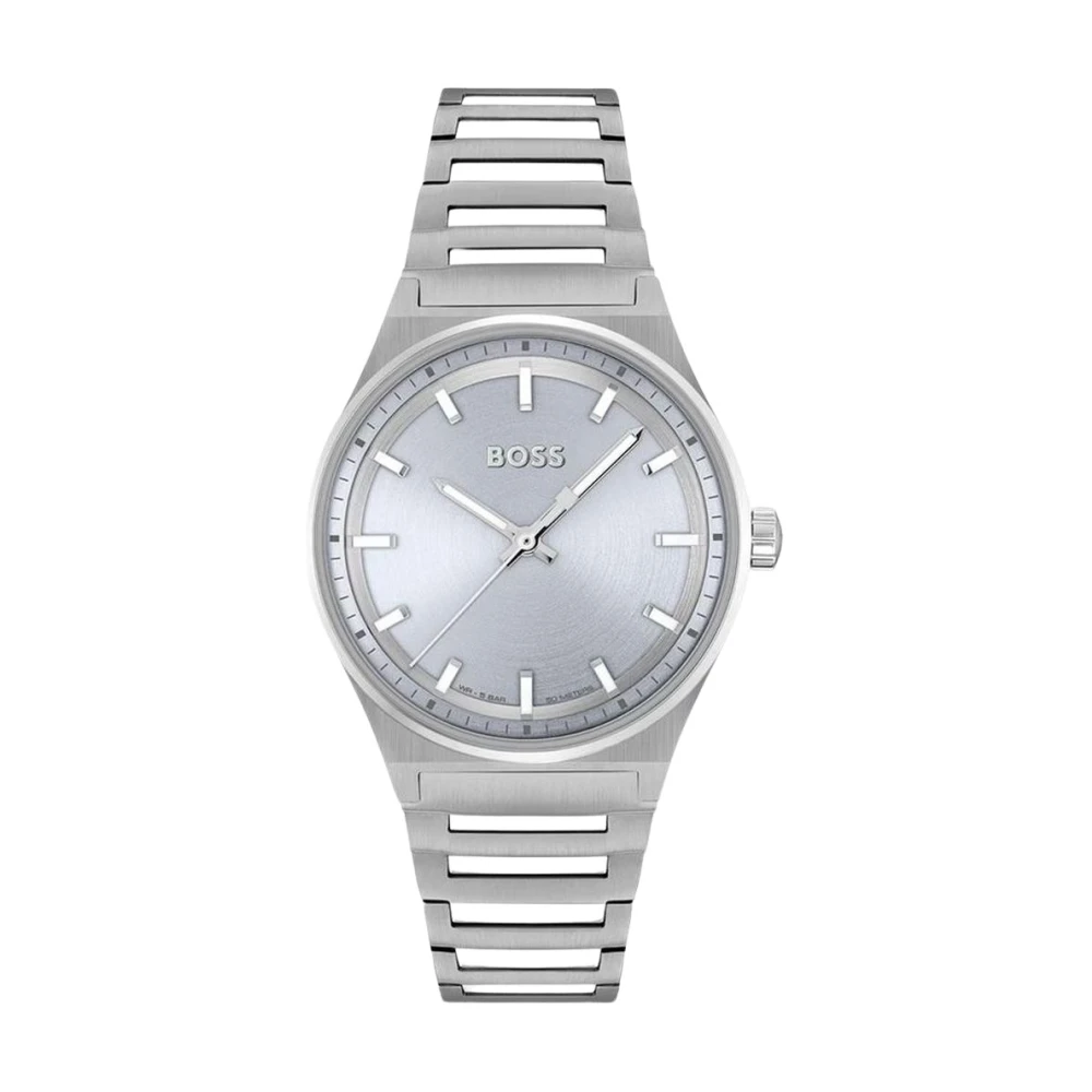 Hugo Men's Gray Watches, One Size, Silver Quartz Analog Watch