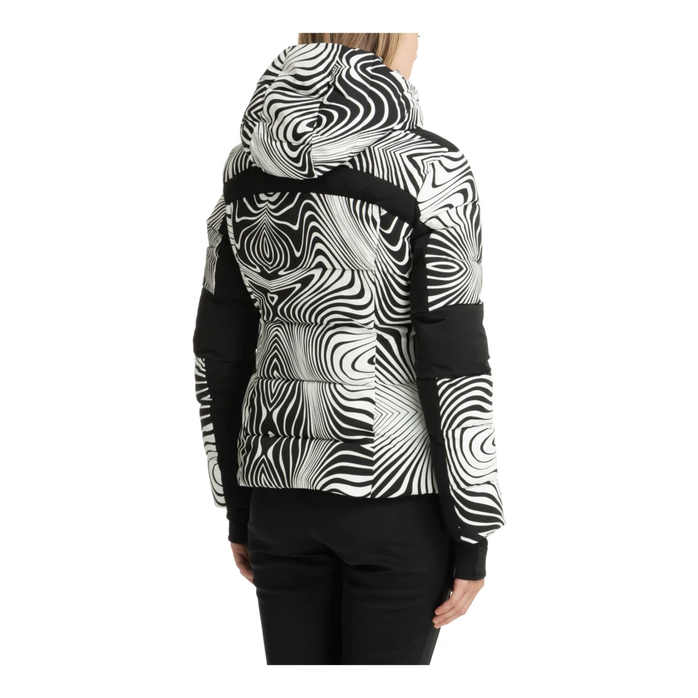 Emporio Armani EA7 Abstract Multicolor Ski Jas met Capuchon Multicolor Dames