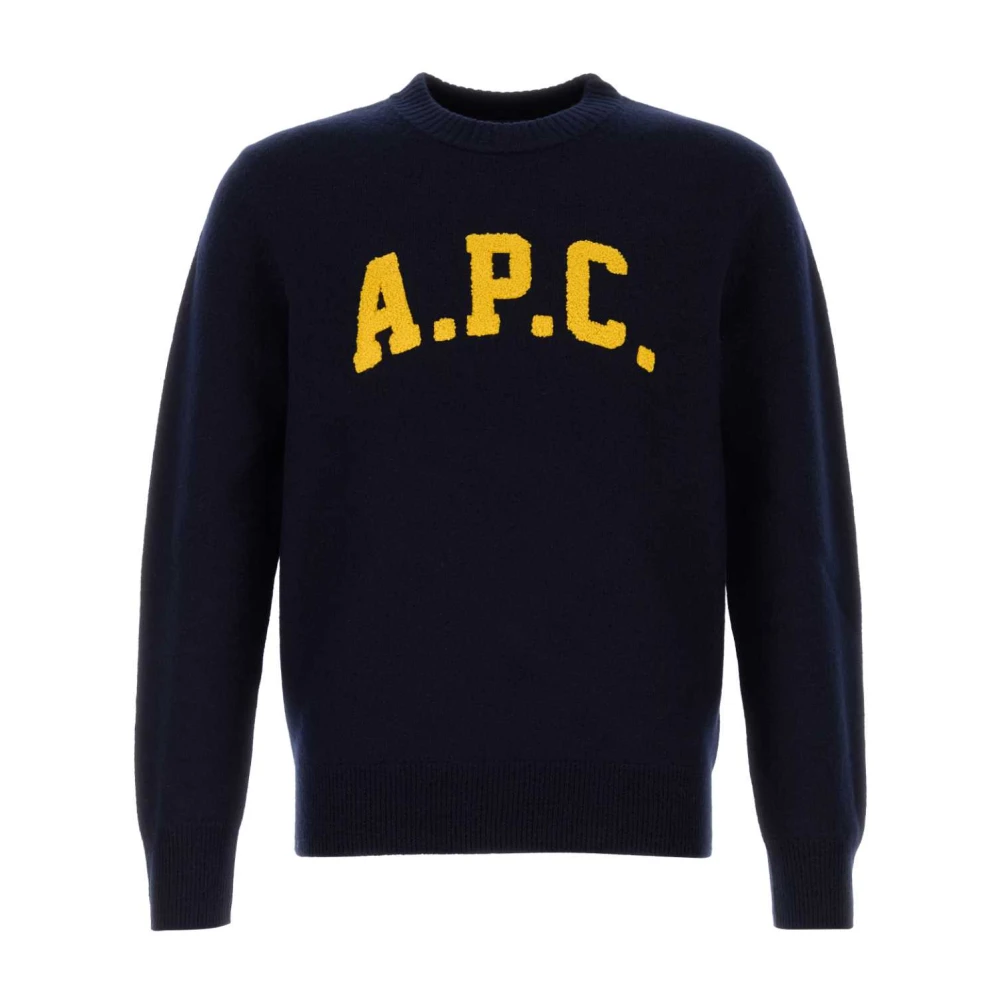 A.p.c. Blauwe Trui Zacht Warm Dik Materiaal Blue Heren