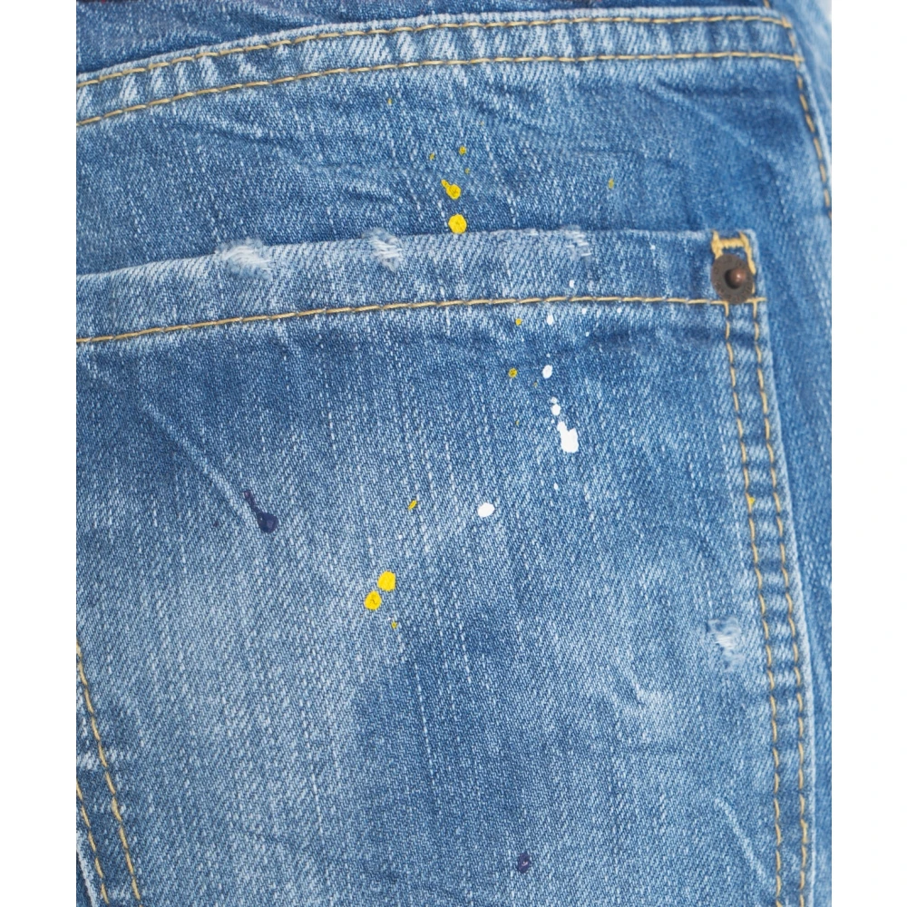 Dsquared2 Blauwe Used Look Boston Jeans Blue Dames