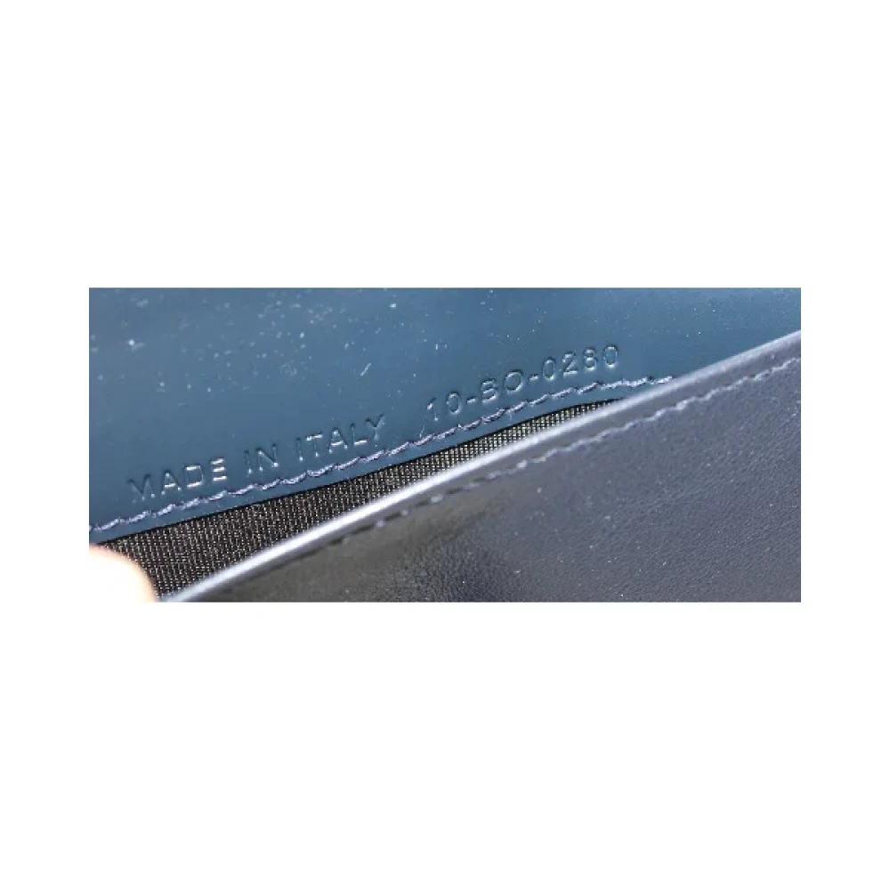 Dior Vintage Pre-owned Leather wallets Blue Heren