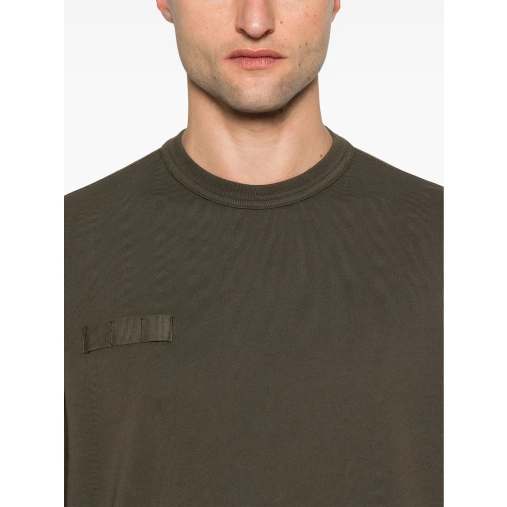 Stone Island Groene Crewneck Katoenen Sweatshirt met Ritszak Green Heren