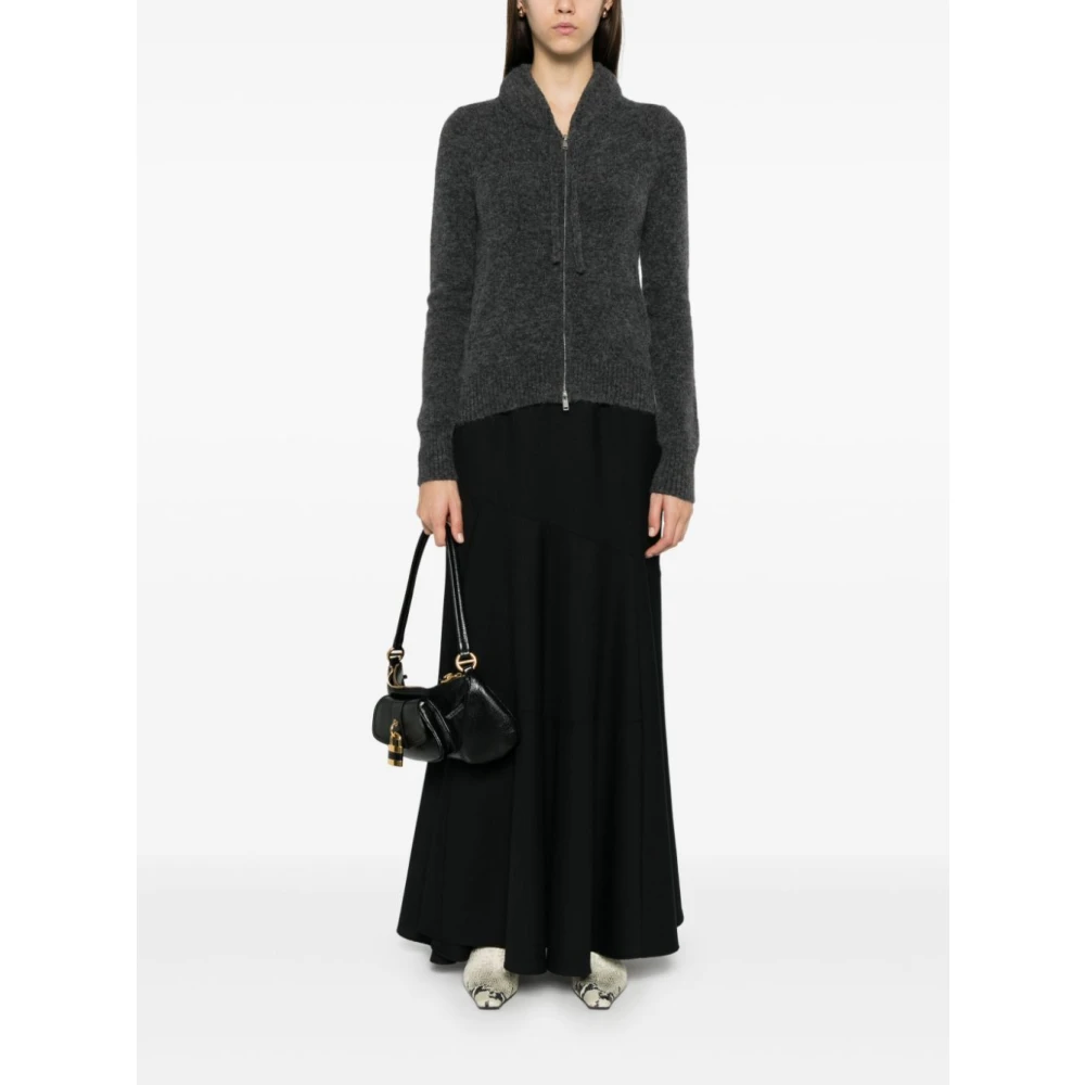 Isabel Marant Étoile Grijze Rits Hoodie Aw24 Gray Dames
