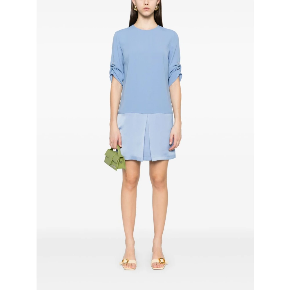 Liu Jo Blauwe Jurken met Sleutelgatdetail Blue Dames