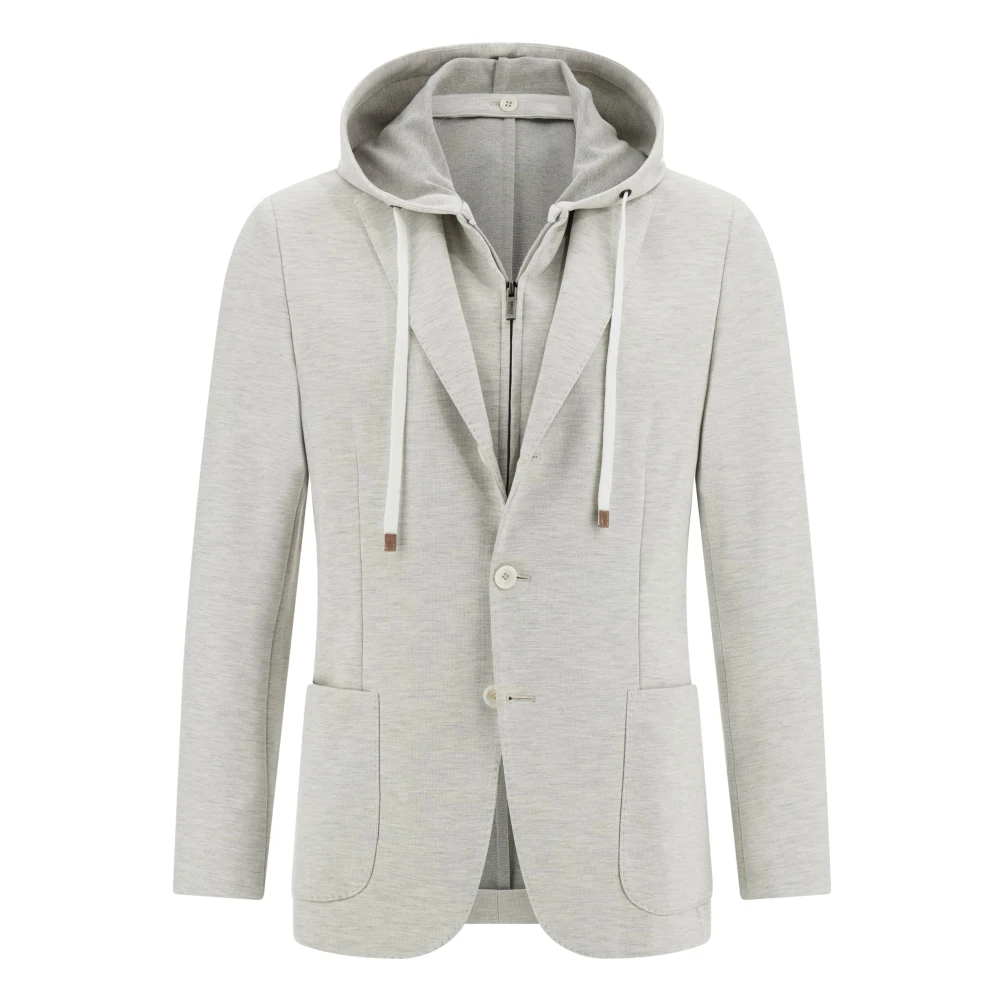Boggi Milano Madison Sweatshirt Jacket van katoenmix Gray Heren